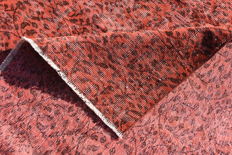 Handmade Rug Large Rug H-6862 Salon Rug Organic Rug Turkish Rug Vintage Rug Oushak Rug Antique Rug Living Room Rug 5.5x8.6 ft