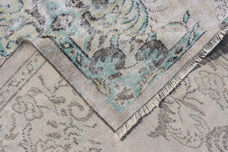 Antique Rug Oushak Rug,Living Room Rug Oriental Rug H- 6743 Muted Rug Vintage Rug Muted Rug Turkish Rug 5.2x8.7 feet Salon Rug
