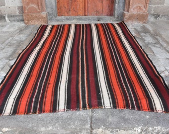 Kilim ethnique, Kilim turc, Kilim d’entrée, 0x0 ft Petit Kilim, Tapis Kilim, Kilim rouge, Kilim vintage, Tapis pour tapis de porte, Kilim de pépinière