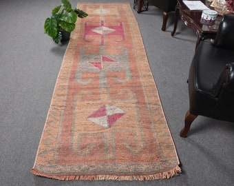 ヴィンテージ トルコ製ランナーラグ 79 x 314 cm 3 x 10フィート