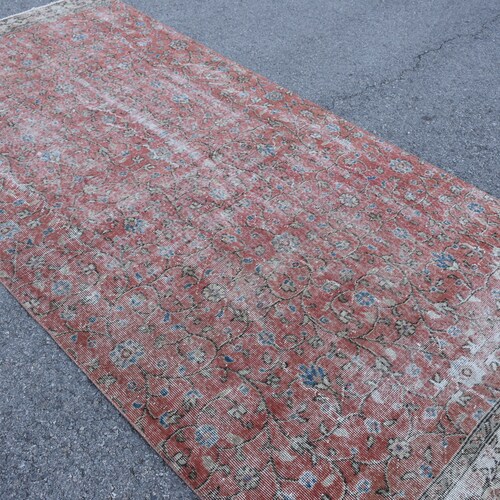 Turkish Rug, Living Room shops Rug, 4.7x9.6 ft, Antique Rug, Vintage Rug, Oushak Rug, Large Rug, Decor Rug, Salon Rug, Organic Wool Rug, H-7147