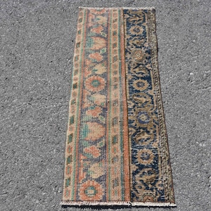 Vintage Turkish Runner Rug, Rustic Hallway Runner, Anatolian Rug, Bohemian Style, 1.5x3.6ft, Antique Accent Rug