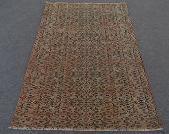 Vintage Rug, Turkish Rug, Area Rug, Home Decor Rug, 50x75 inches Brown Rug, Turkey Indoor Rug, Decorative Floor Carpet,  11454