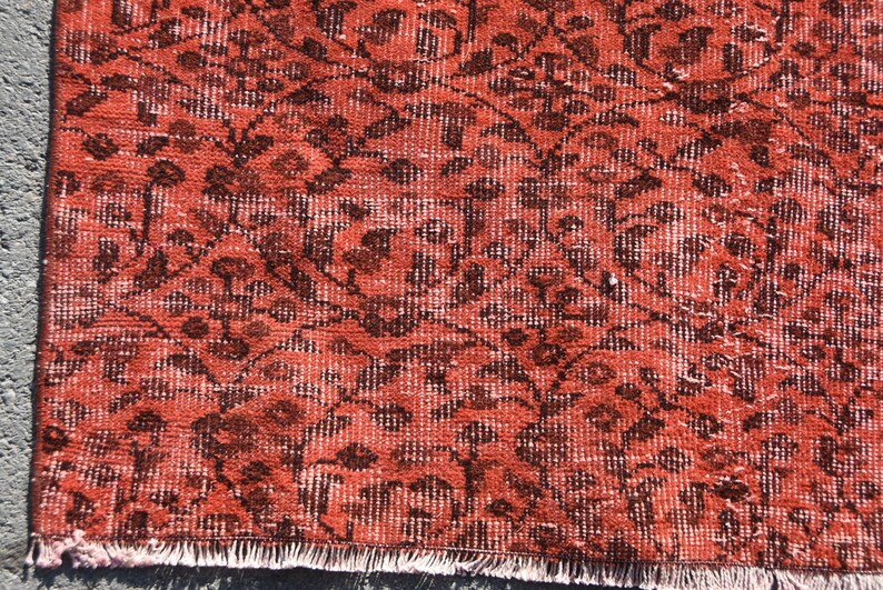 Handmade Rug Large Rug H-6862 Salon Rug Organic Rug Turkish Rug Vintage Rug Oushak Rug Antique Rug Living Room Rug 5.5x8.6 ft