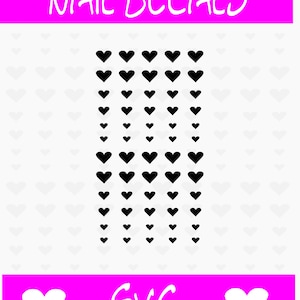 SVG mini heart nail decals/stickers Nail Art