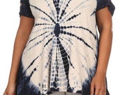 PLUS SIZE Tie dye slit sleeve by T-PARTY