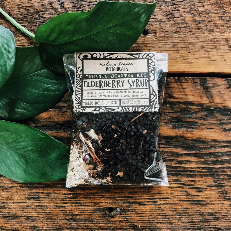 Organic Elderberry Syrup Kit 2.5oz Loose Herb. Elderberries. Etsy