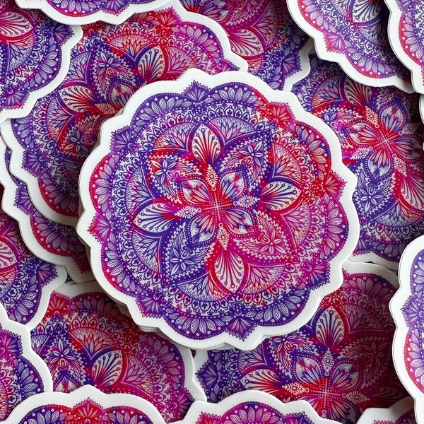 Beautiful Duo Toned Holographic Mandala Sticker