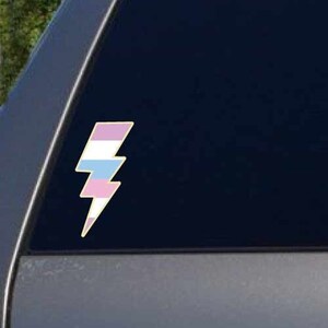 Lightning Bolt Bigender Flag - LGBTQ+ Pride - Indoor Outdoor Vinyl Decal