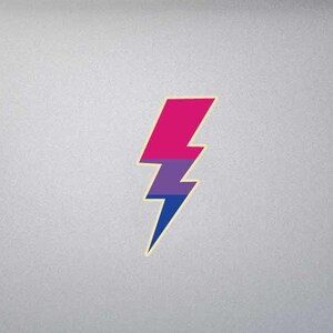 Lightning Bolt Bisexual Flag - LGBTQ+ Pride - Indoor Outdoor Vinyl Decal