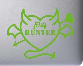 Pilf [Person I'd Like to F*ck] Hunter Heart Indoor Outdoor Vinyl Decal - Multiple Colors Available