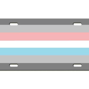 Demiflux Pride Flag LGBTQIA+ Vanity / License Plate - Made In The USA