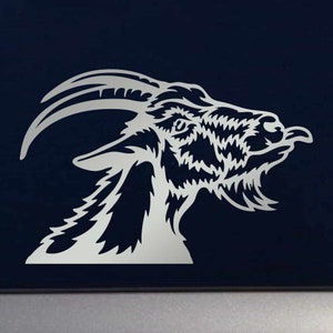 Goat Sticking out Tongue Peeker Indoor Outdoor Vinyl Decal - Multiple Colors Available