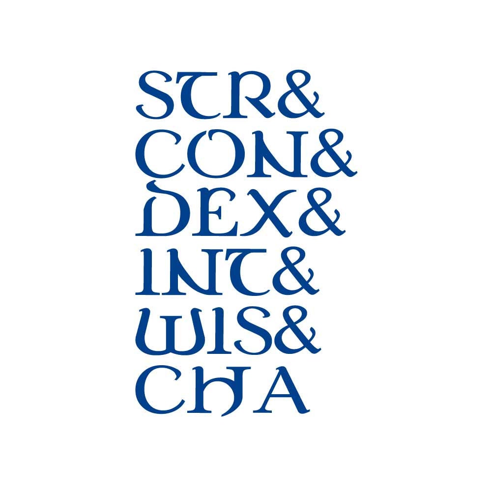 Str Con Dex Int Wis & Cha Stats Table Top Rpg DND Themed - Etsy