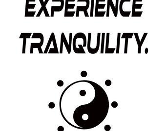 Experience Tranquility Video Game Inspired Decal