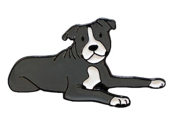 Smiling Pitbull Lover,Pitty Dog Breed Pride 1" Mini Enamel Pin