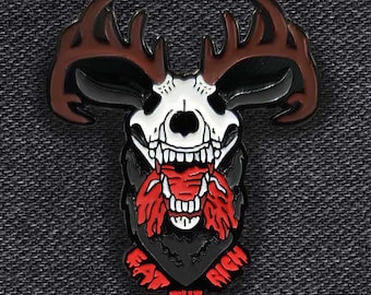 Eat the Rich Wendigo with Meat- 1.25" Enamel Pin, Protest
