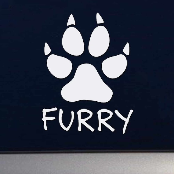 Canine Paw Print Furry Fandom Indoor Outdoor Vinyl Decal