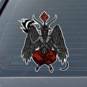 Baphomet, As Above So Below, Red - Indoor Outdoor Vinyl Decal