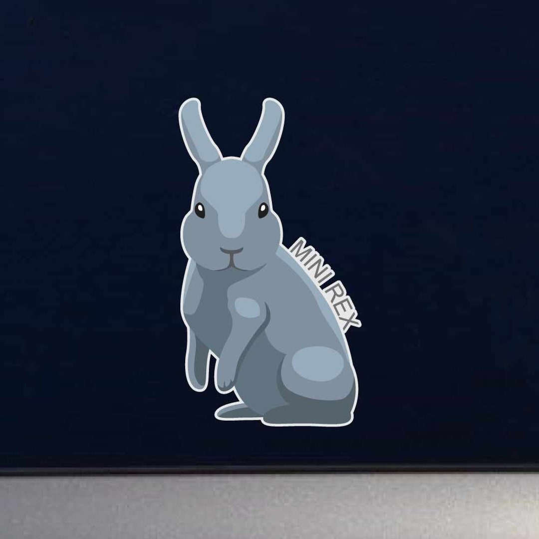 Rex Rabbit Poster Mini Rex Rabbit - Indoor Outdoor Vinyl Decal - Etsy