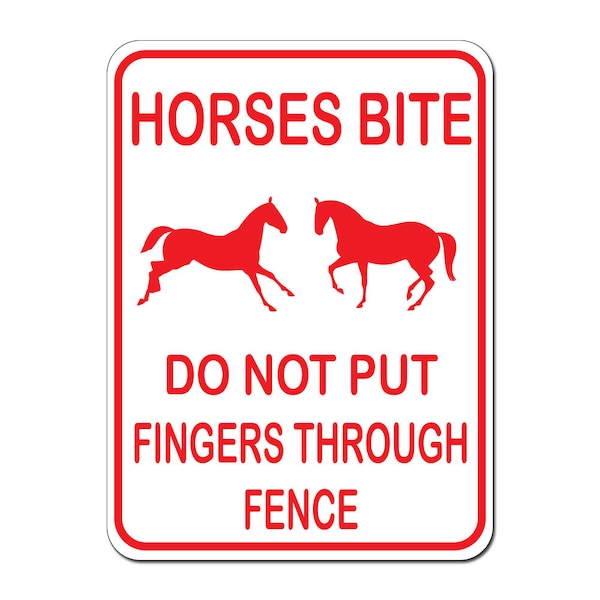 Caution Horses Sign Etsy
