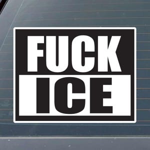 FUCK ICE, Anti-ICE Protest Indoor Outdoor Decal or Cling