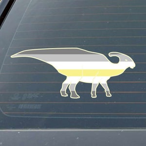 Parasaurolophus, Parasaur LibraNon-Binary Flag - LGBTQ+ Pride - Indoor Outdoor Vinyl Decal