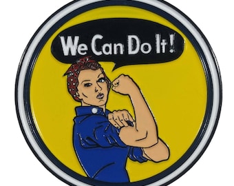Rosie The Riveter Feminist Symbol - 1.25" Enamel Pin