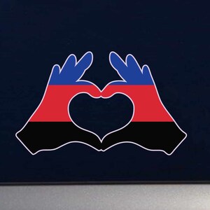 Polyamorous Heart Hands Flag - LGBTQ+ Pride - Indoor Outdoor Vinyl Decal