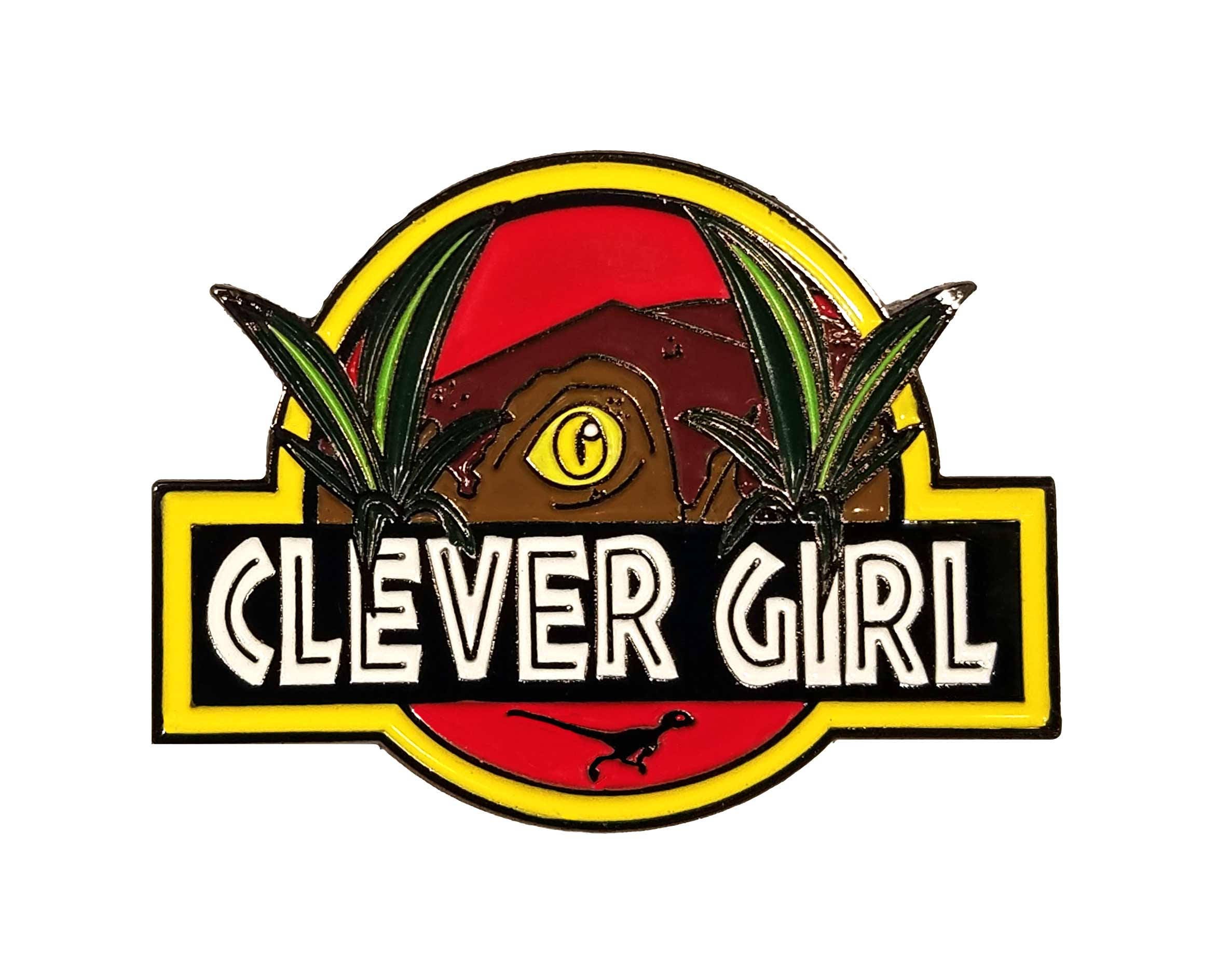 Clever Girl Raptor Acrylic Keychain - Jurassic Park Inspired Dinosaur Gift