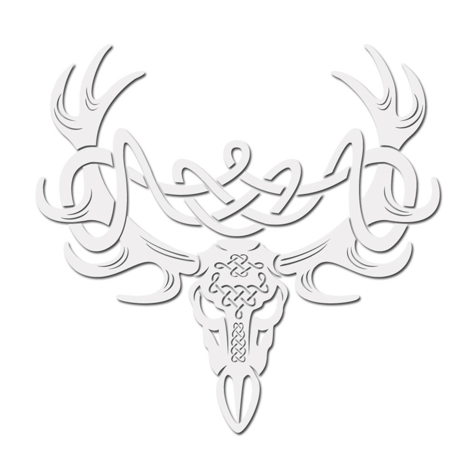 Celtic Knot Deer Skull Vinyl Indoor Outdoor Decal Etsy
