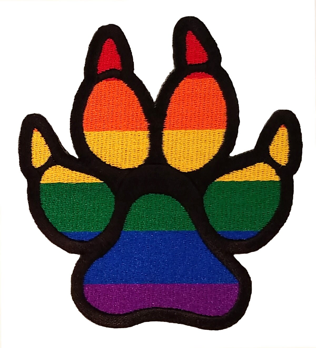 Rainbow Peace Sign Embroidered Iron / Sew On Patch T Shirt Gay Pride Flag Badge - Foto 8