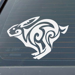 Tribal Running Rabbit Vinyl Indoor Outdoor Decal