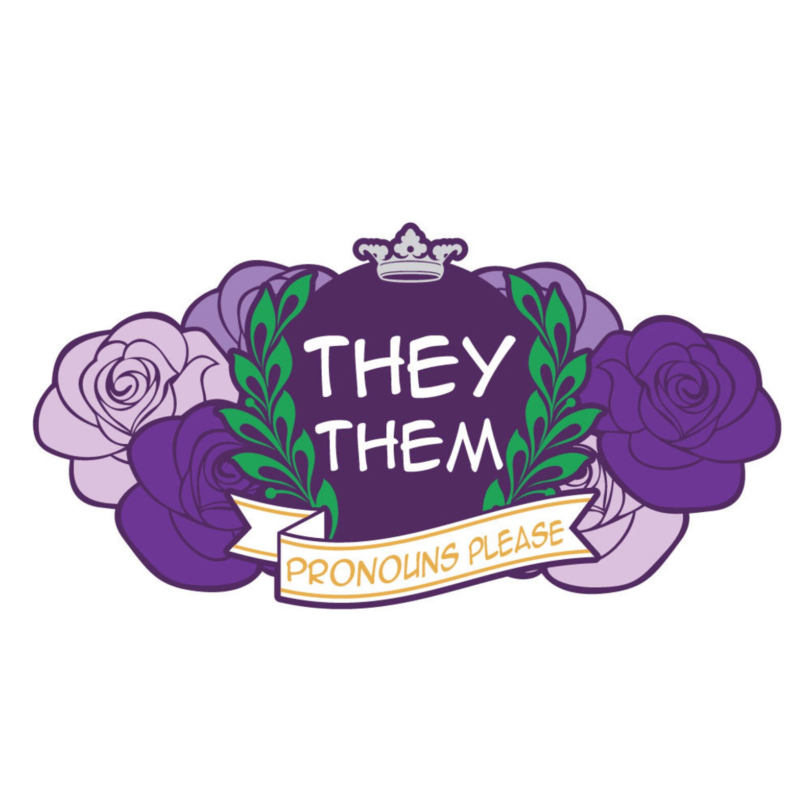 She/her He/him They/them Gender Pronouns Please Decal | Etsy