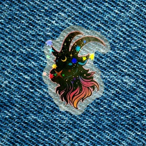 Cosmic Space Goat, Black Phillip - 1.5&quot; Tall Acrylic pin