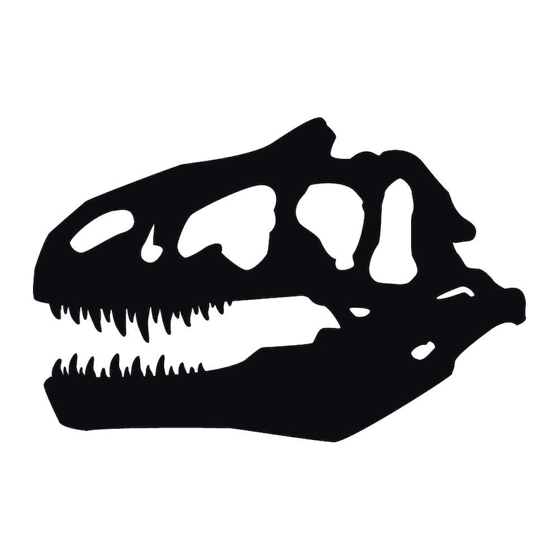 Allosaurus Skull Indoor Outdoor Vinyl Decal Multiple Colors - Etsy