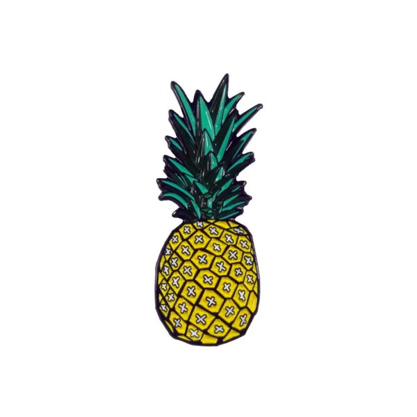 Tropical Geometric Pineapple 1.75" Tall Enamel Pin