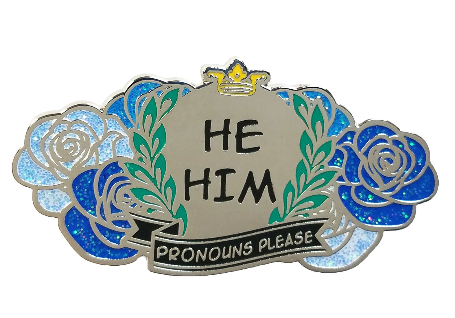 They/Them She/Her He/Him Pronouns Please 1.75 Enamel | Etsy