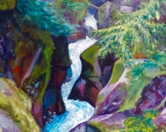 The Sculpting Stream - Original Oil Painting on Canvas