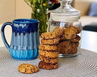 Wholesome Amaranth, Chia & Sesame Cookies, Greek Style Healthy Snacks, Ghee Cookies, Thank you cookies, Ukraine Gift, Ukrainian seller
