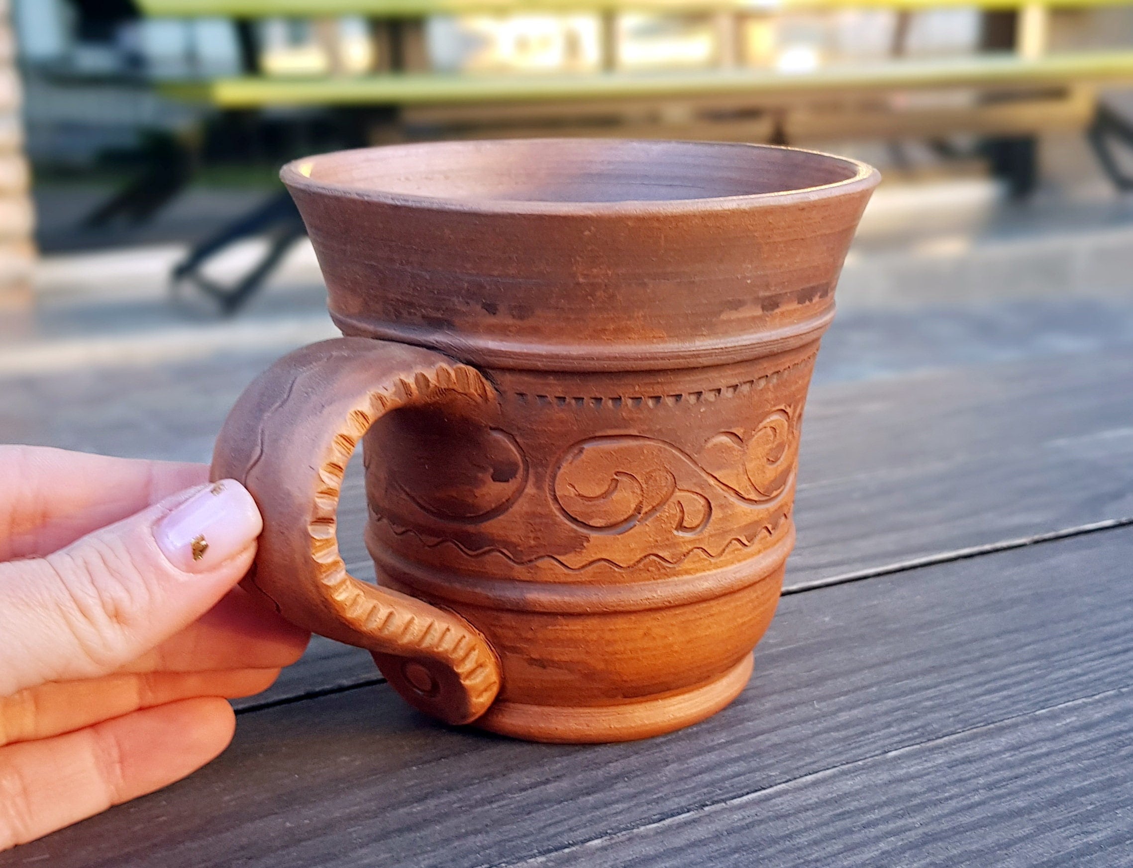 10 Oz Ukrainian Mug Ceramic Mugs Pottery Mug Ukraine Milked Etsy