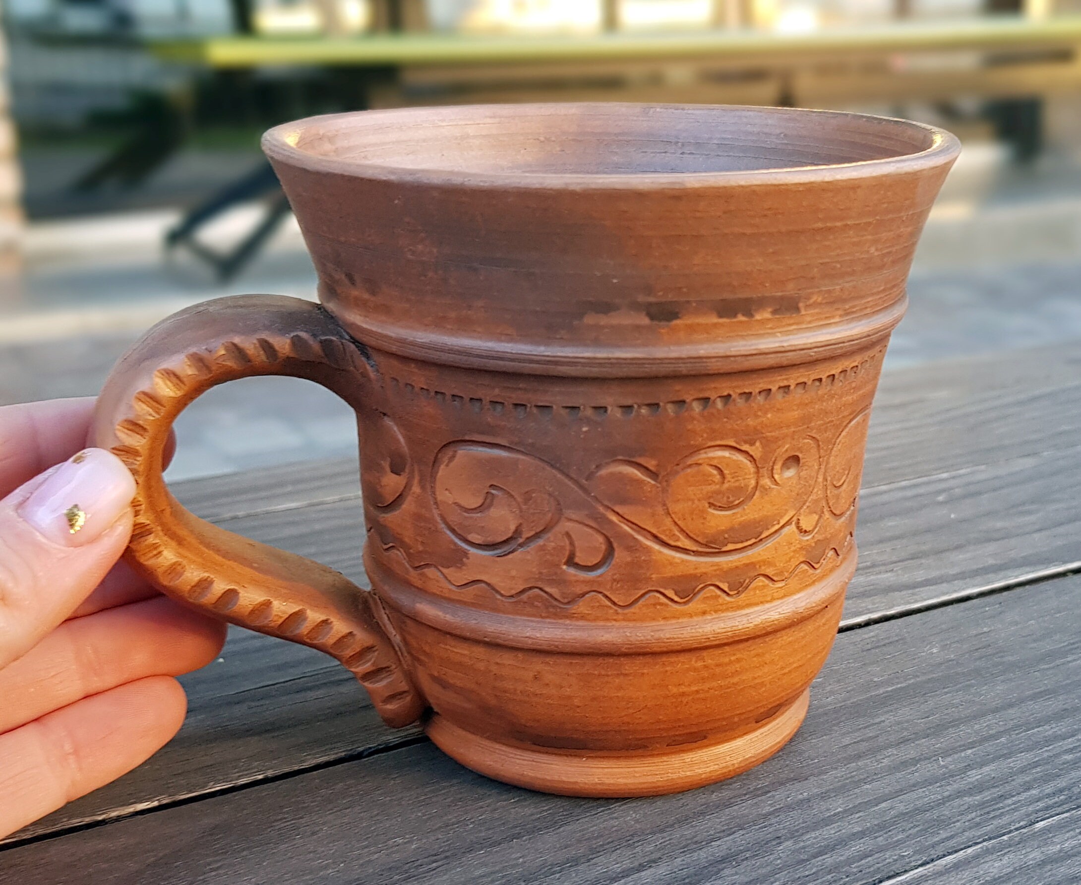 10 Oz Ukrainian Mug Ceramic Mugs Pottery Mug Ukraine Milked Etsy