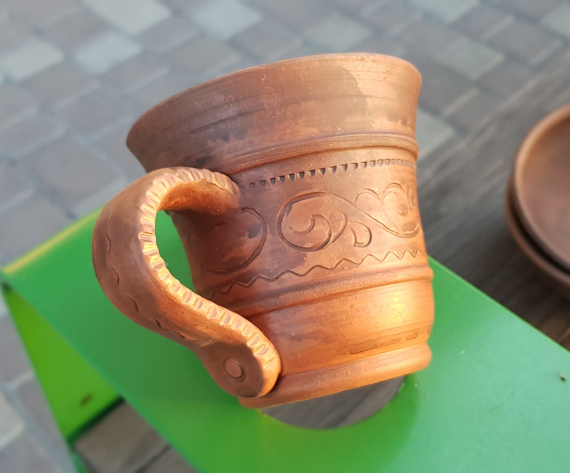 10 Oz Ukrainian Mug Ceramic Mugs Pottery Mug Ukraine Milked Etsy