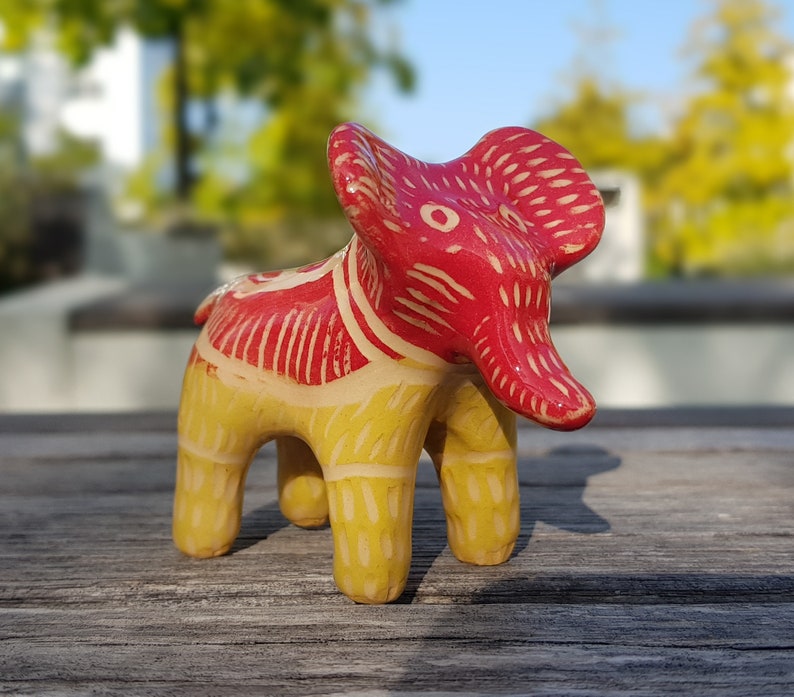 Ceramic sculpture Elephant 8 cm Ukraine art image 5