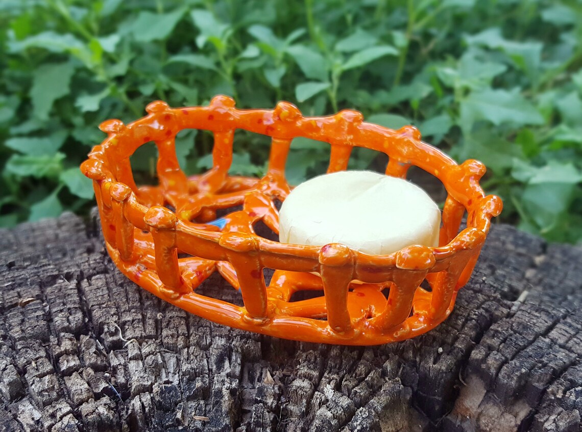 Orange soap dish Modern soap dish Mother gift Soap dish Etsy