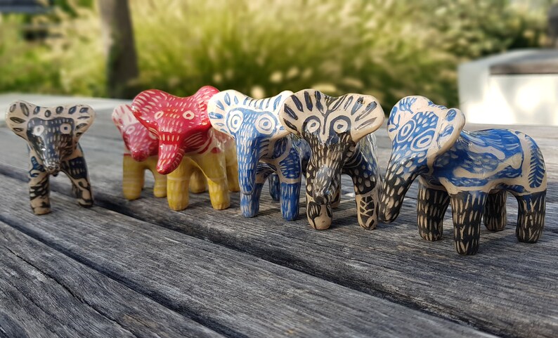 Ceramic sculpture Elephant 8 cm Ukraine art image 10