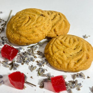 Lavender cookies with strawberries 0,33lb Healthy Cookies from Ukraine Ghee Cookies Gift from Ukraine  Ukrainian goods Ukrainian christmas