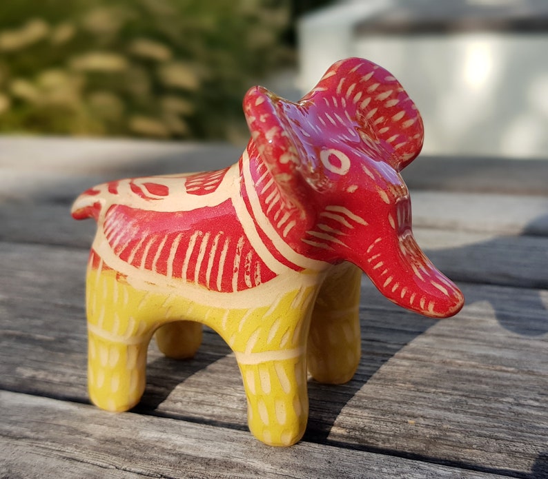 Ceramic sculpture Elephant 8 cm Ukraine art image 2