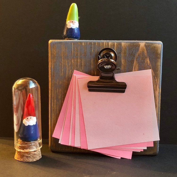 New Gnome Box One of a Kind Art Gnome in a Dome Paper Etsy