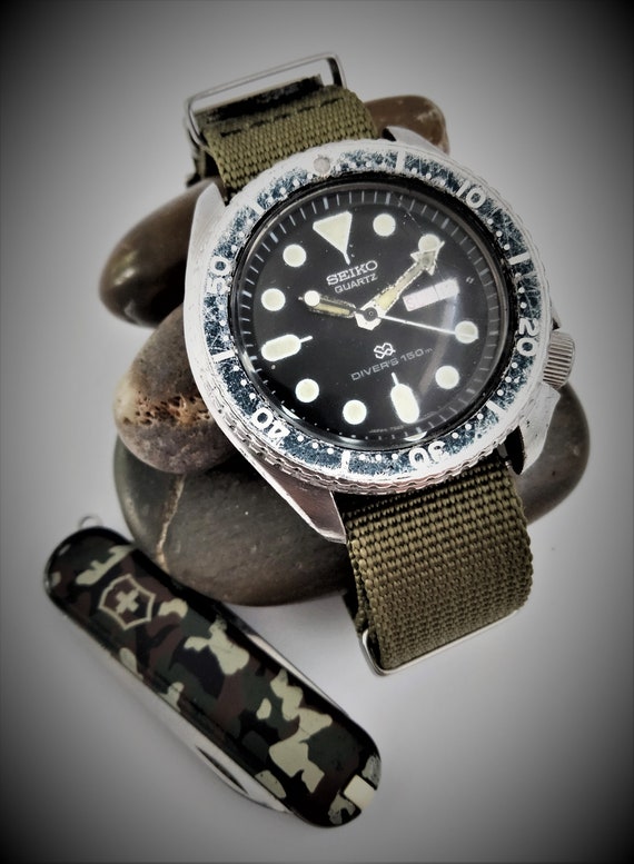 VIDEO Vintage First seiko Sq Turtle Quartz Diver - Etsy